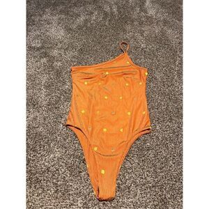 Desert Dreamer orange one piece bathing suit size medium C8-15